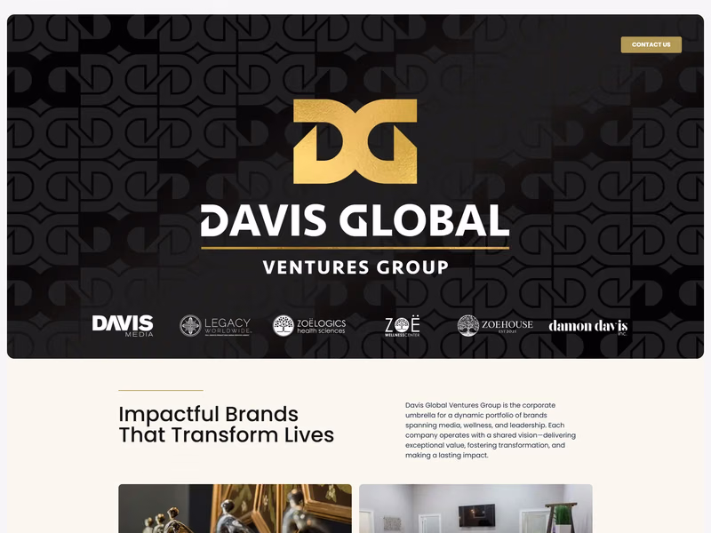 Davis Global Ventures Group website preview