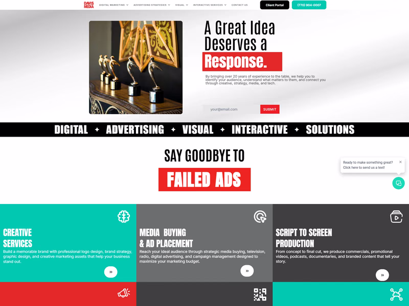 Davis Media website preview