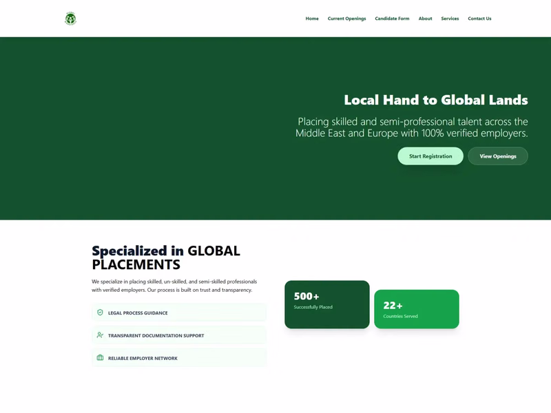 GlobalWorkforce website preview