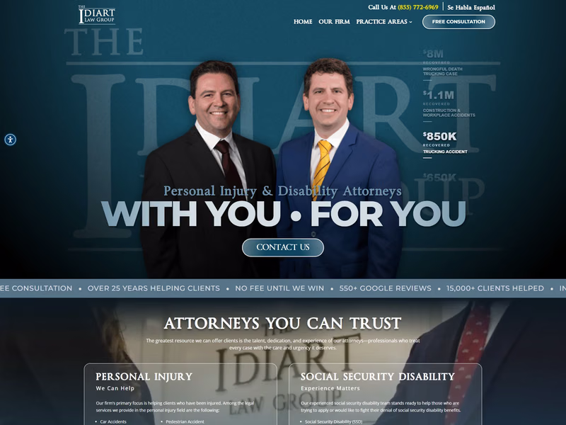 Idiart Law Group website preview