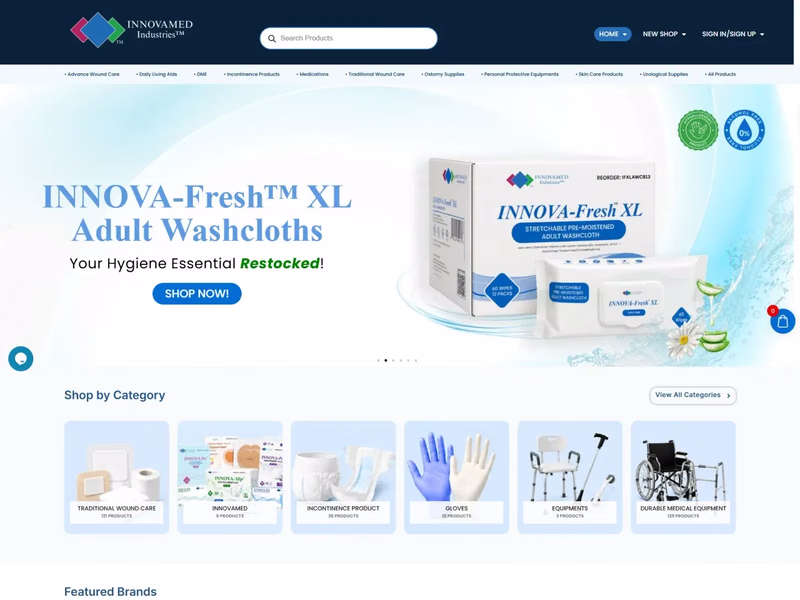 Innovamed Industries website preview