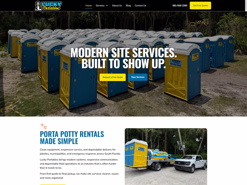 Lucky Portables website preview
