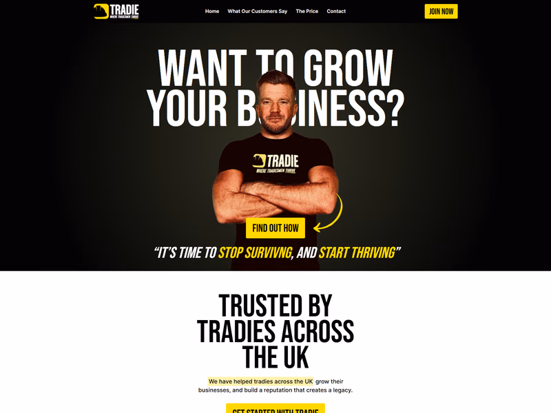 Tradie website preview